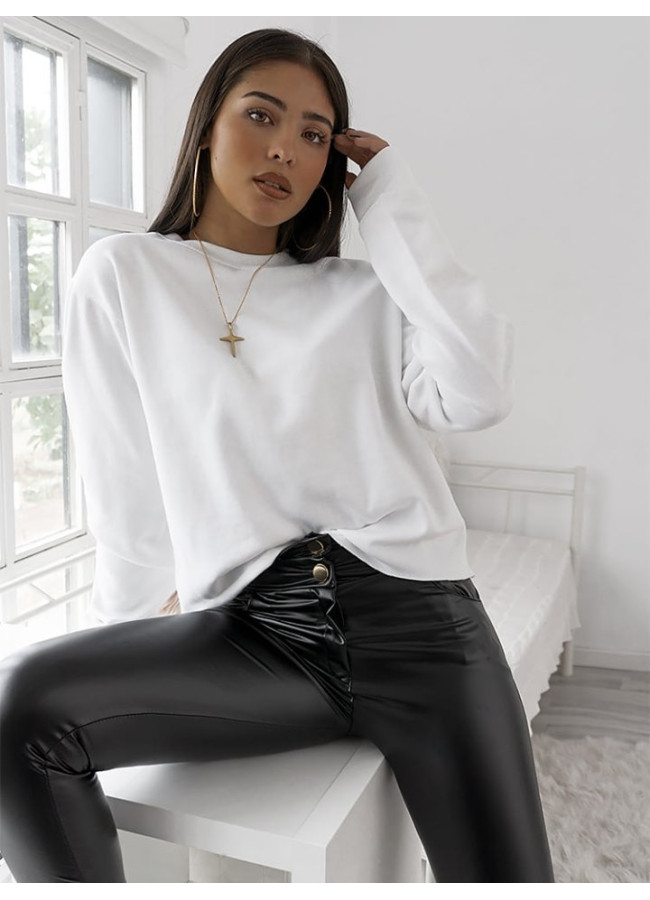 ASH WHITE CROP SWEATSHIRT