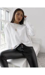 ASH WHITE CROP SWEATSHIRT