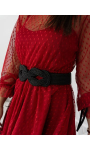 BLACK KNOT BRAID BELT