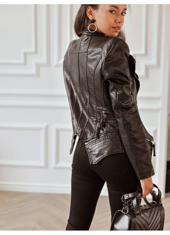 ELSA BLACK ECO LEATHER JACKET