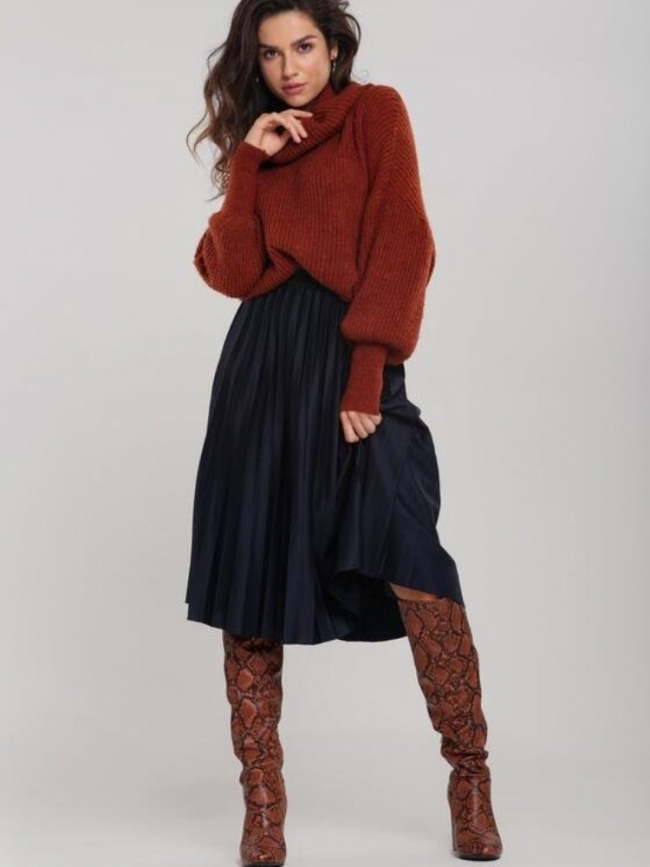 ΣΚΟΥΡΗ ΜΠΛΕ ΠΛΙΣΕ ΦΟΥΣΤΑ -...