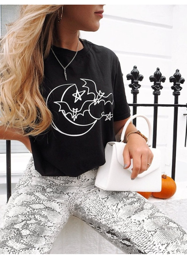 SPOOKY NIGHT BLACK TSHIRT