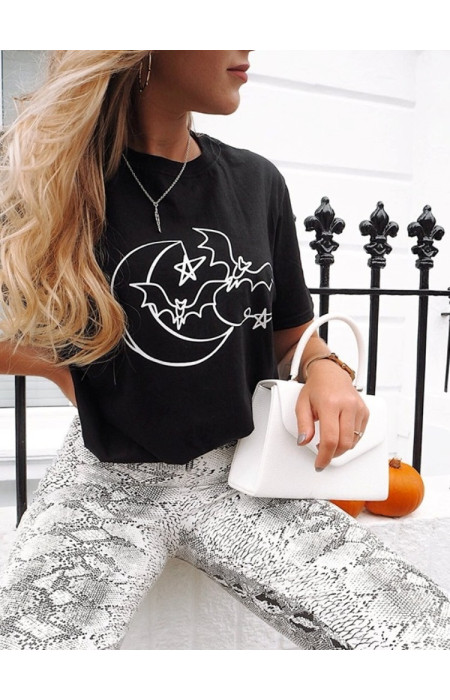 SPOOKY NIGHT BLACK TSHIRT