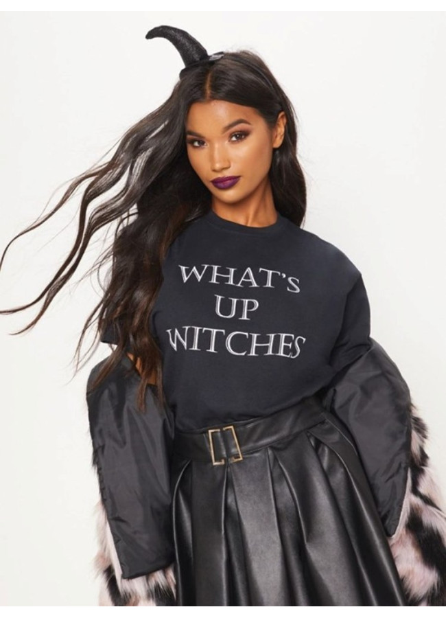 WHAT'S UP WITCHES BLACK TSHIRT