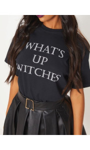 WHAT'S UP WITCHES BLACK TSHIRT