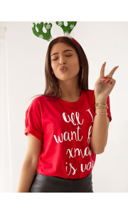 ALL I WANT RED T-SHIRT