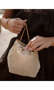 ΧΡΥΣΗ ΤΣΑΝΤΑ ΠΟΥΓΚΙ- STRASS POUCH