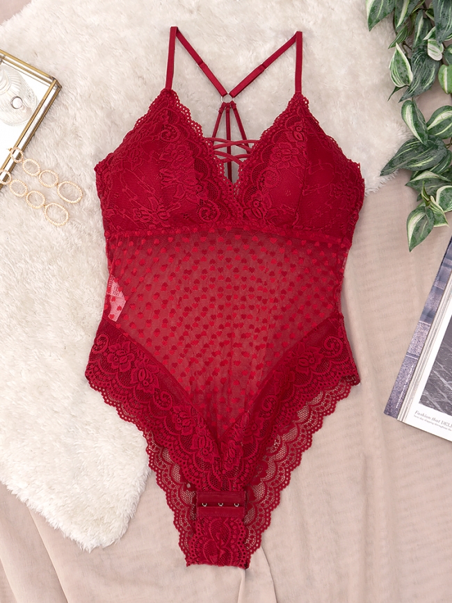 MAGNOLIA WINE LACE BODYSUIT