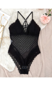 MAGNOLIA BLACK LACE BODYSUIT