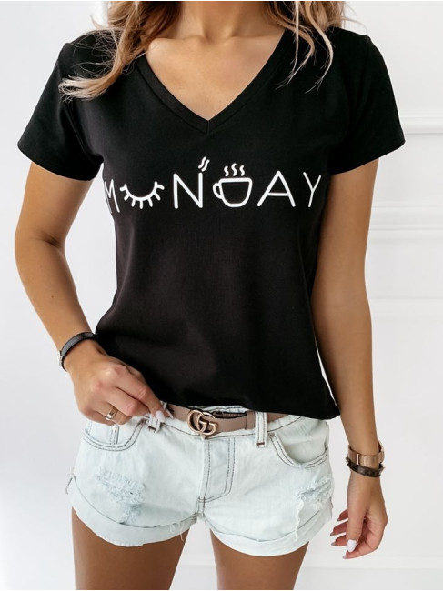 MONDAY BLACK TSHIRT