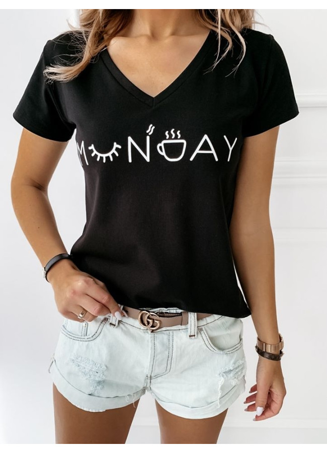 MONDAY BLACK TSHIRT