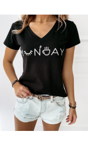 MONDAY BLACK TSHIRT