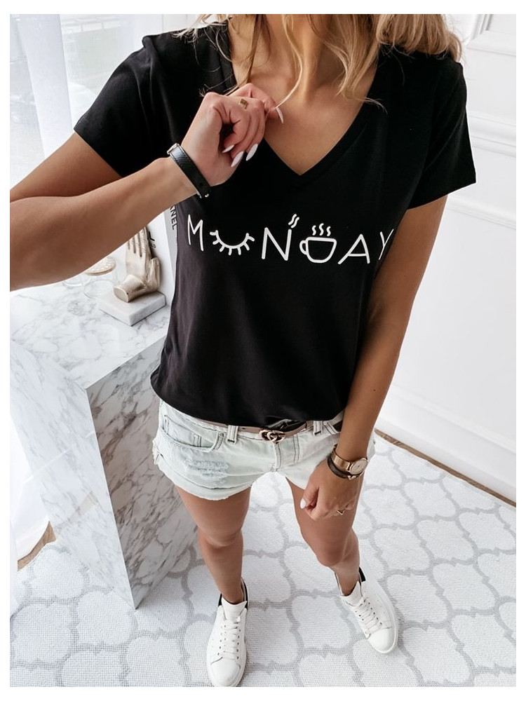 MONDAY BLACK TSHIRT
