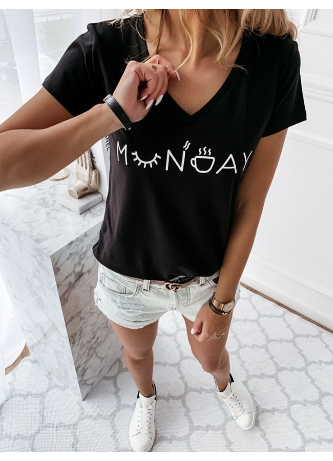 MONDAY BLACK TSHIRT