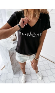 MONDAY BLACK TSHIRT