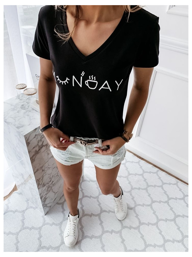 MONDAY BLACK TSHIRT