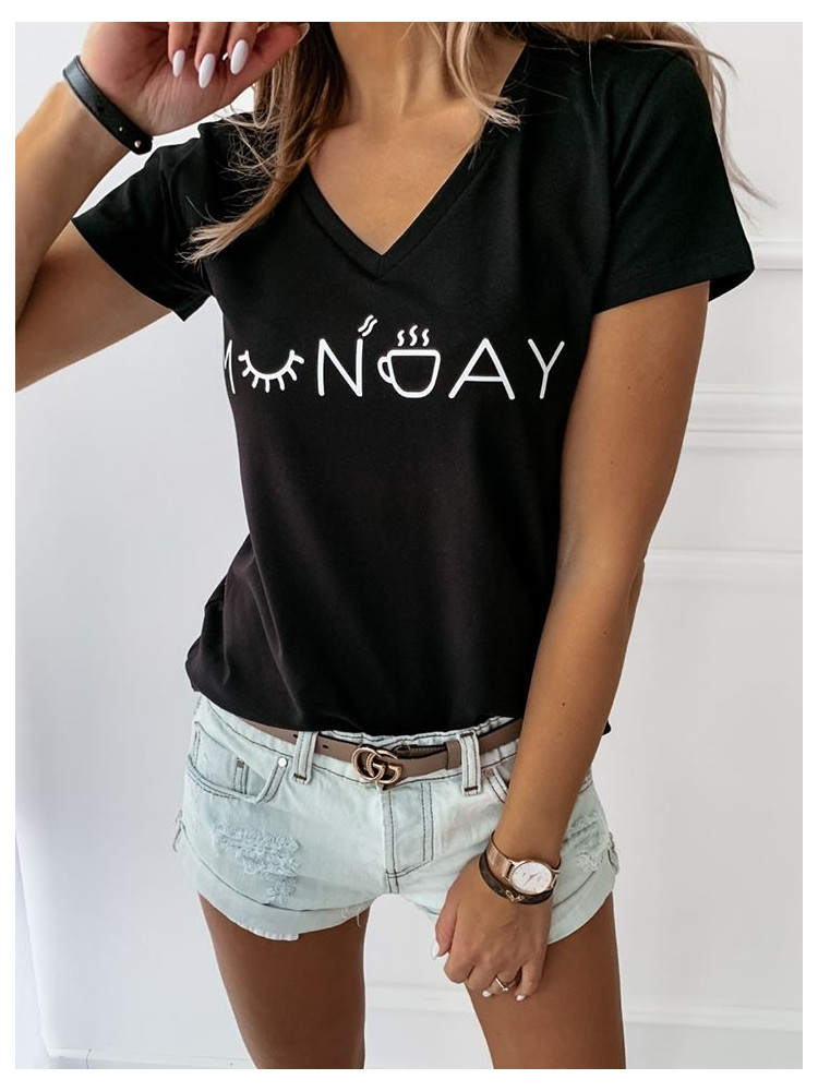 MONDAY BLACK TSHIRT