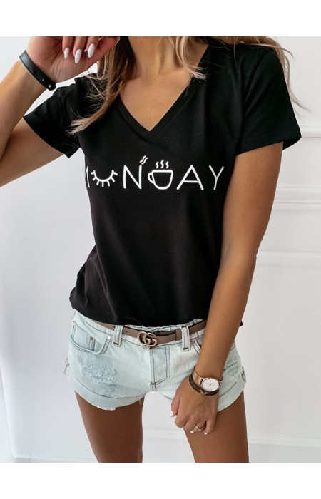 MONDAY BLACK TSHIRT