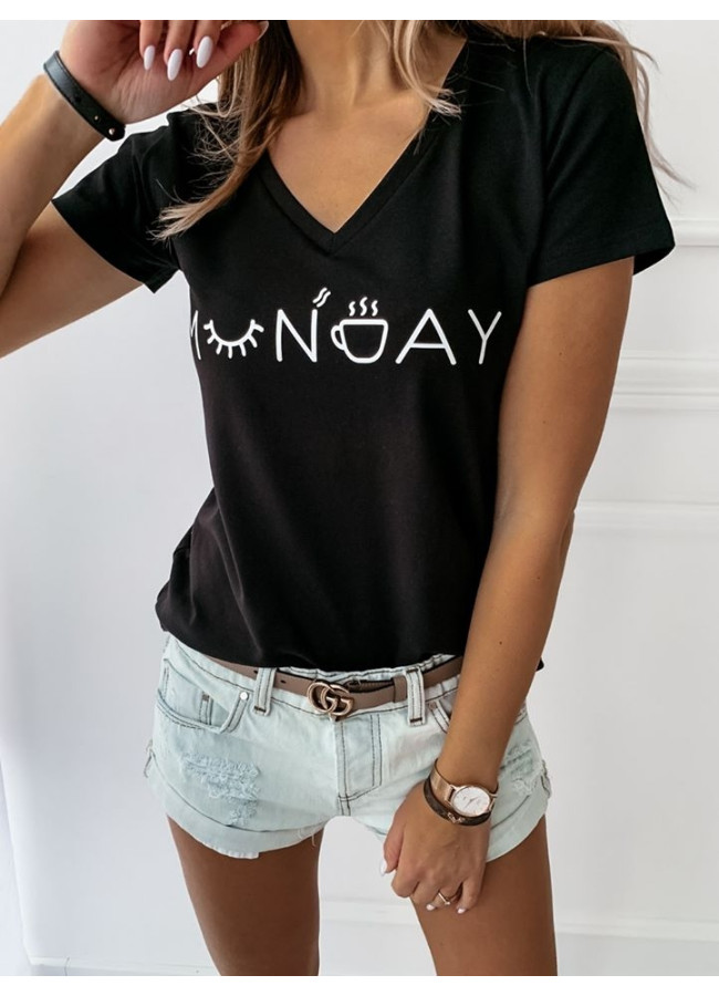 MONDAY BLACK TSHIRT