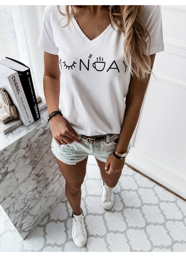 MONDAY WHITE TSHIRT