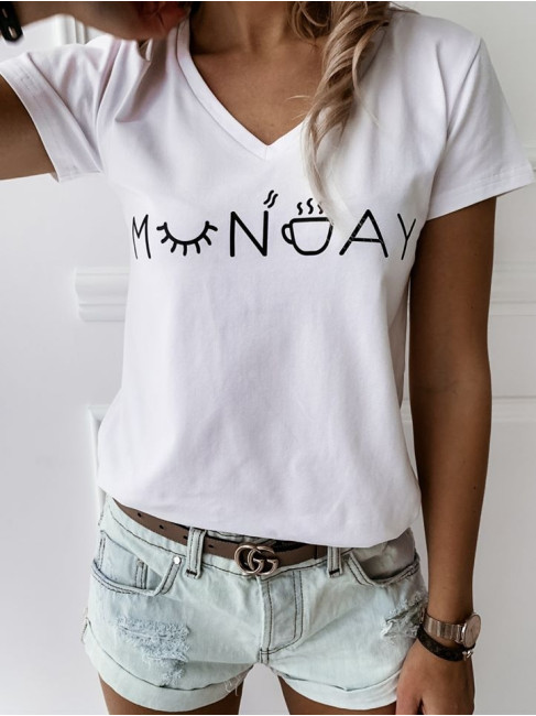MONDAY WHITE TSHIRT