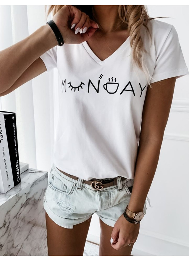 MONDAY WHITE TSHIRT