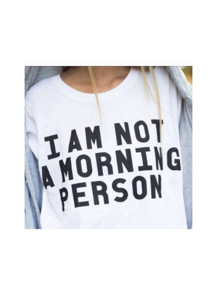 MORNING PERSON WHITE TSHIRT