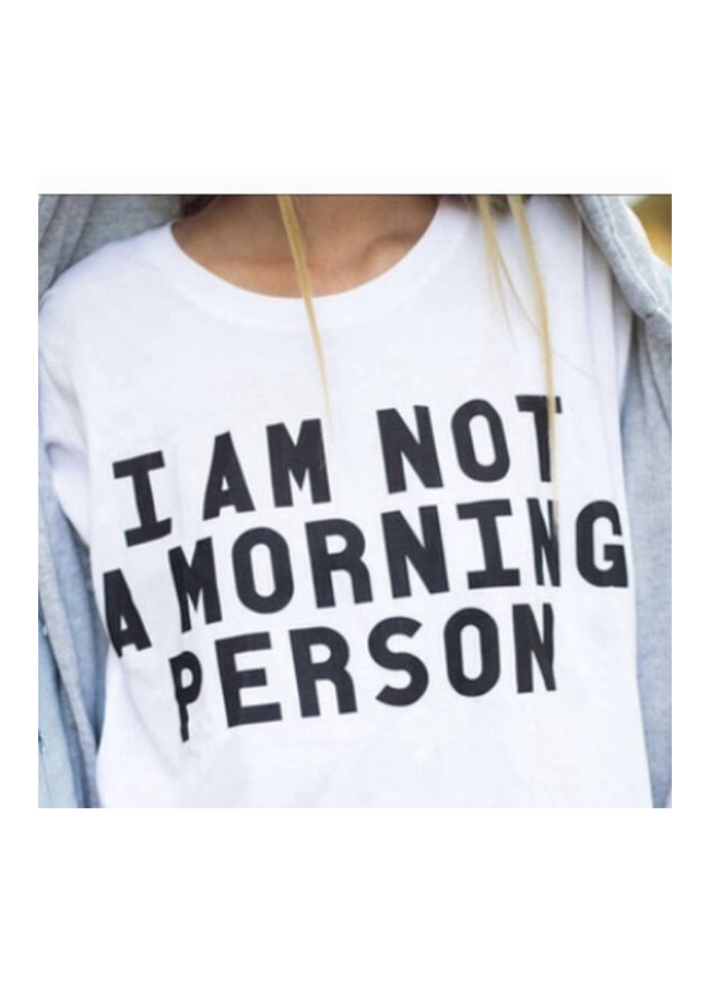 MORNING PERSON WHITE TSHIRT