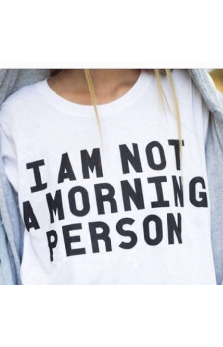 MORNING PERSON WHITE TSHIRT