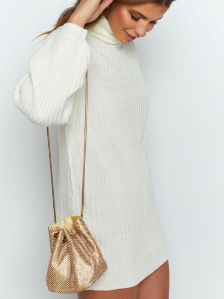 ΧΡΥΣΗ ΤΣΑΝΤΑ ΠΟΥΓΚΙ- STRASS POUCH