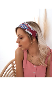 FLORAL SATIN WINE FOULARD