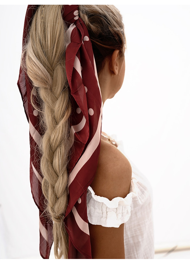 DOTS SATIN WINE FOULARD