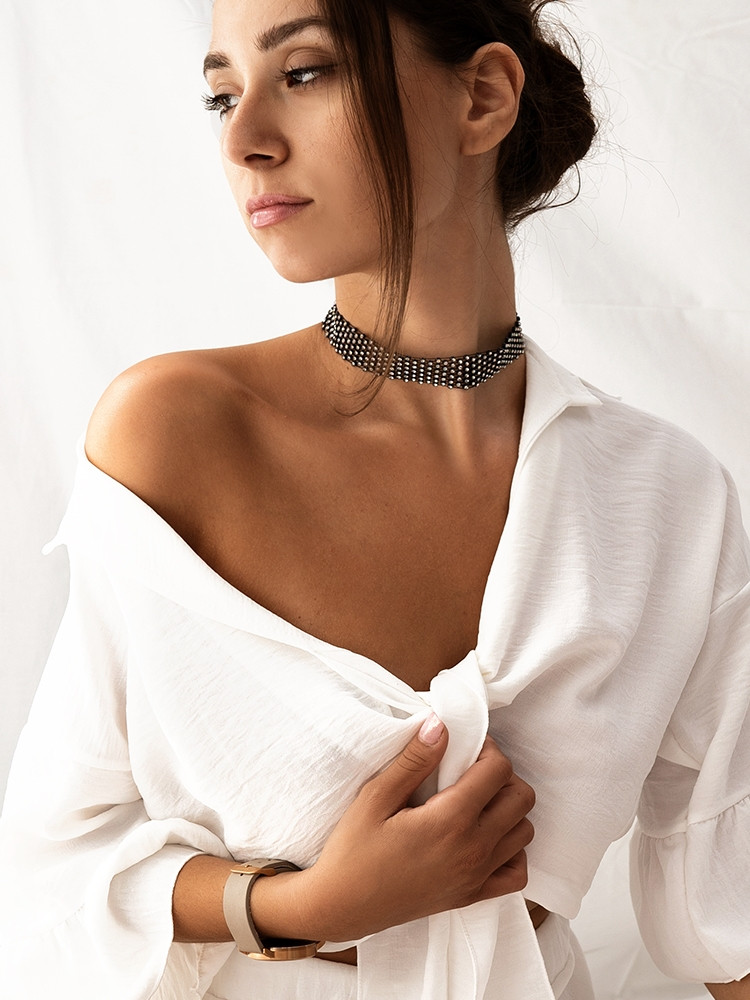 BLACK STRASS CHOKER