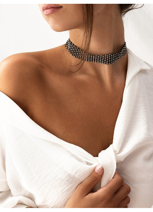 BLACK STRASS CHOKER