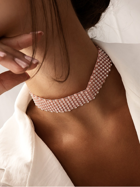 PINK STRASS CHOKER