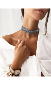 BABY BLUE STRASS CHOKER