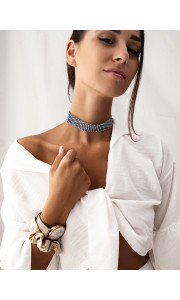 BABY BLUE STRASS CHOKER