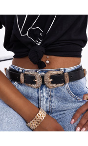 DROGO GOLD DOUBLE BUCKLE BELT