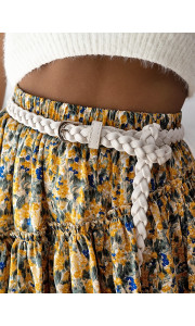 BRAID WHITE SLIM BELT