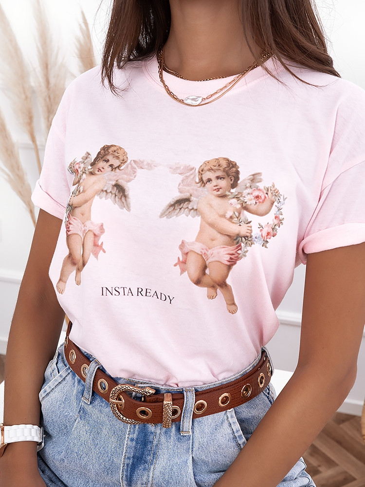 INSTA READY PINK T SHIRT