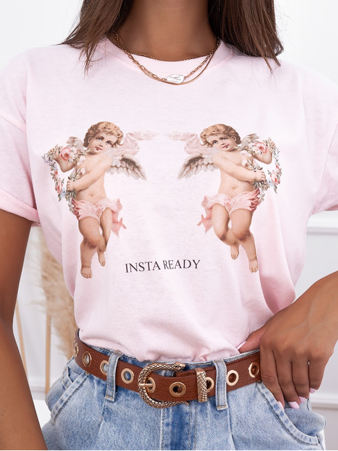 INSTA READY PINK T SHIRT