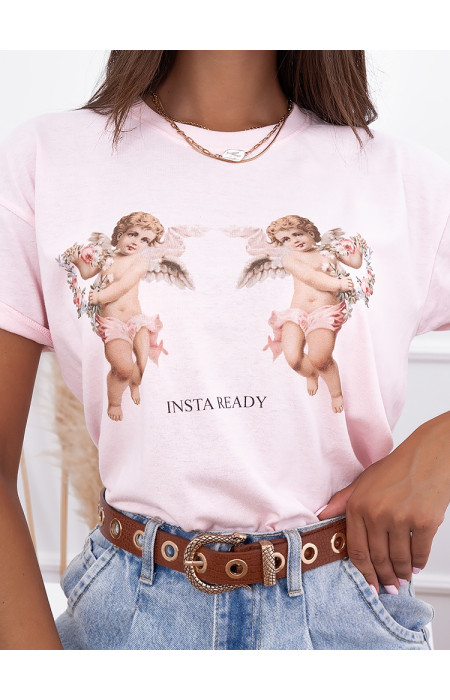 INSTA READY PINK T SHIRT