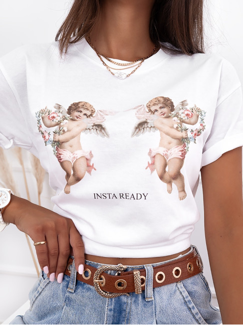 INSTA READY WHITE T SHIRT