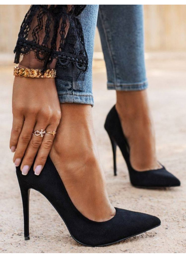CHICAGO BLACK SUEDE PUMPS