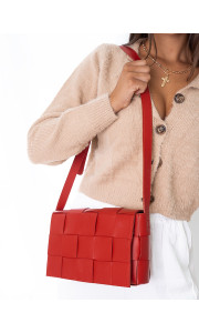 REAL LEATHER RED SHOULDER BAG