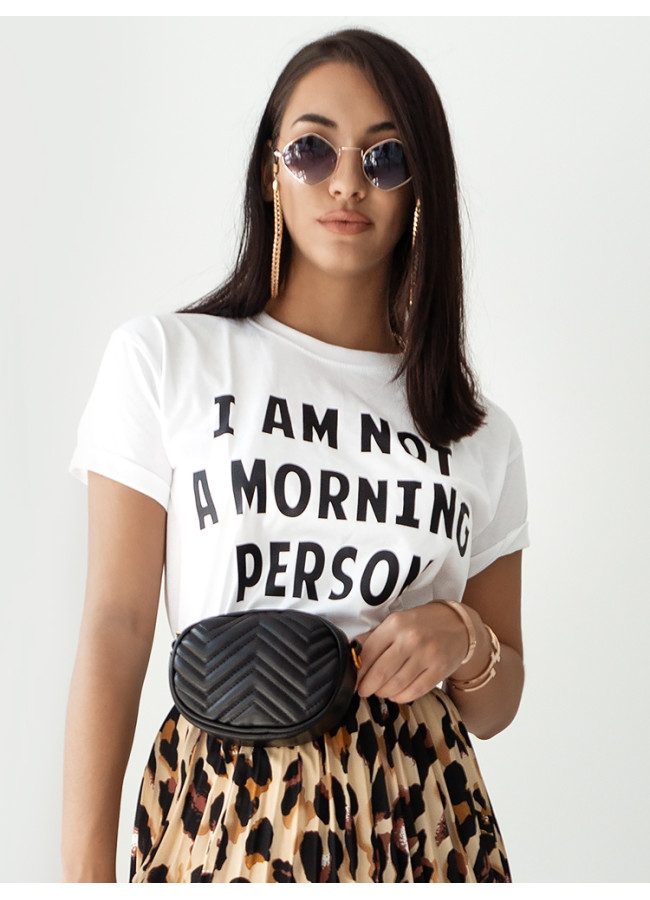 MORNING PERSON WHITE TSHIRT