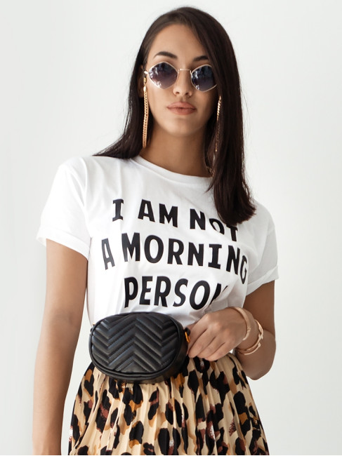 MORNING PERSON WHITE TSHIRT
