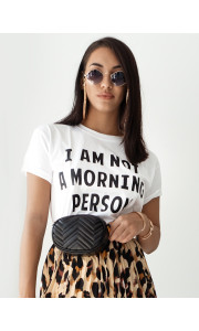 MORNING PERSON WHITE TSHIRT
