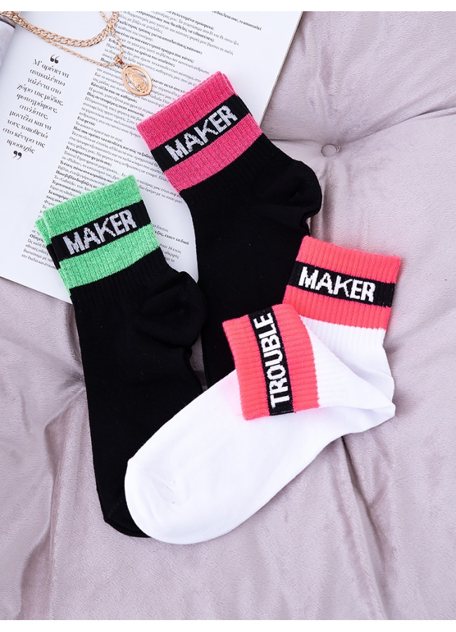TROUBLE MAKER BASKET SOCKS PACK OF 3