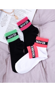 TROUBLE MAKER BASKET SOCKS PACK OF 3